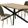NORTOFT L200 Table Chêne + 4 BISTRUP Chaises Olive