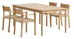 MARSTRUP L190/280 Table Chêne + 4 VADEHAVET Chaises Chêne