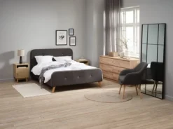 Cadre De Lit KONGSBERG 140x200 Gris -Magasin De Meubles 214528 2