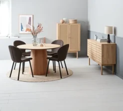 Chaise GEVNINGE Tissu Brun Foncé/noir -Magasin De Meubles 214563 1