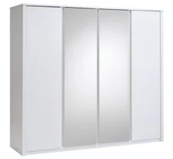 Armoire VEDDE 220x197 A/miroir Blanc