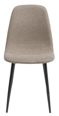 Chaise JONSTRUP Tissu Beige/coloris Chêne Foncé -Magasin De Meubles 221609