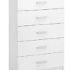 Commode 5 Tiroirs Larges TAPDRUP Blanc