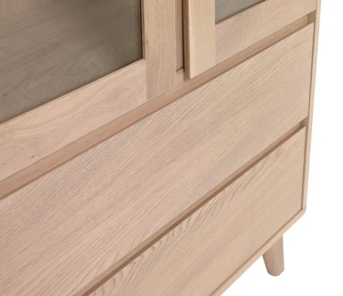 Royal Oak Vitrine KALBY 2 Portes Chêne Clair 2 Royal Oak Vitrine KALBY 2 Portes Chêne Clair – Image 2