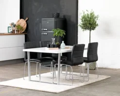 Chaise HAMMEL Noir/chrome -Magasin De Meubles 73124