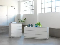 Commode 3+3 Tiroirs LIMFJORDEN Blanc -Magasin De Meubles 85055