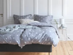 Parure De Lit Satin ANE 240x220 Gris -Magasin De Meubles 86913