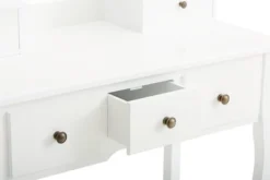 Coiffeuse MALLING A/miroir 5 Tiroirs Blanc -Magasin De Meubles 86992