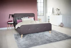 Cadre De Lit KONGSBERG 140x200 Gris -Magasin De Meubles 89935