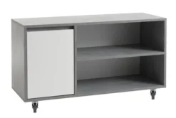 Meuble TV BILLUND Blanc/béton