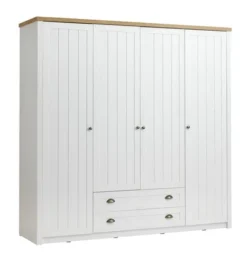 Armoire MARKSKEL 212x210 Blanc/chêne