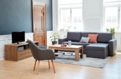 Fauteuil UDSBJERG Tissu Gris/chêne -Magasin De Meubles 99714 1